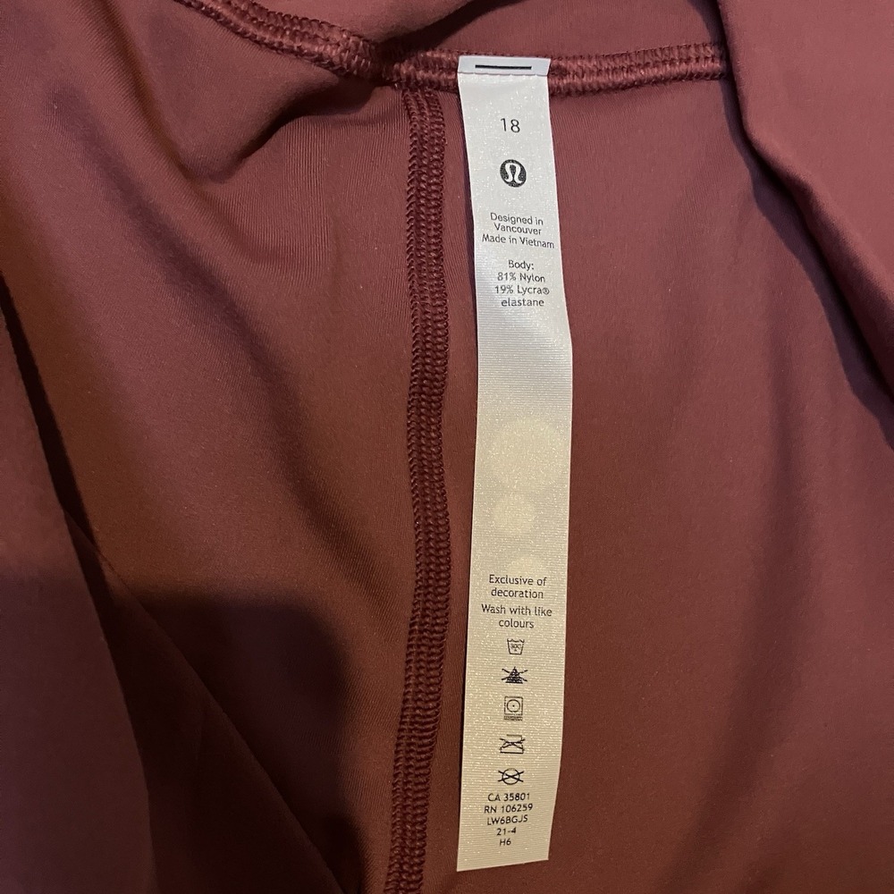 NWT Lululemon Women's Sz 18 Plus ALIGN High‎ Rise 23" Leggings Pants Mauve Pink - Picture 6 of 7